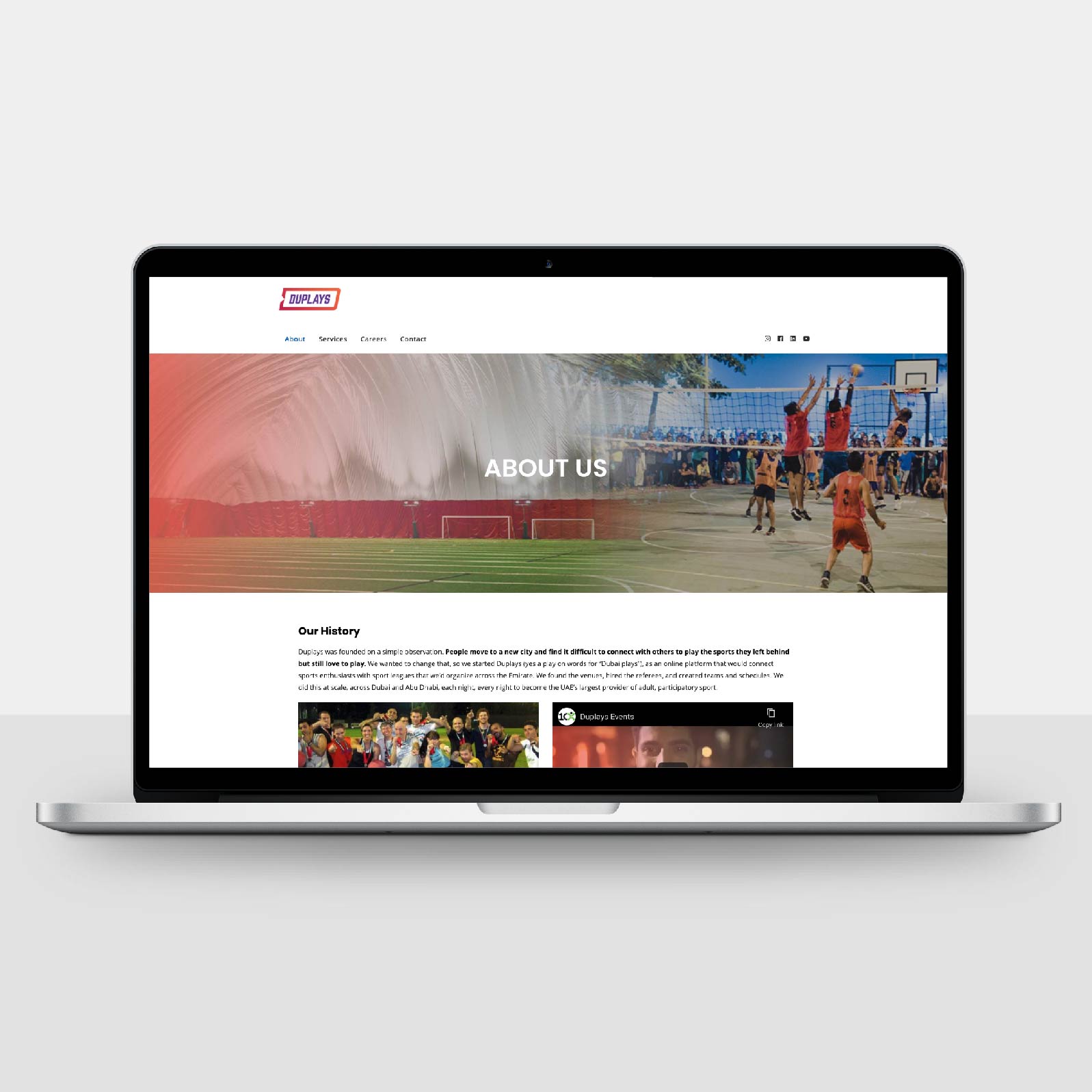 Duplays Website Design by Chris Howlett Dubai